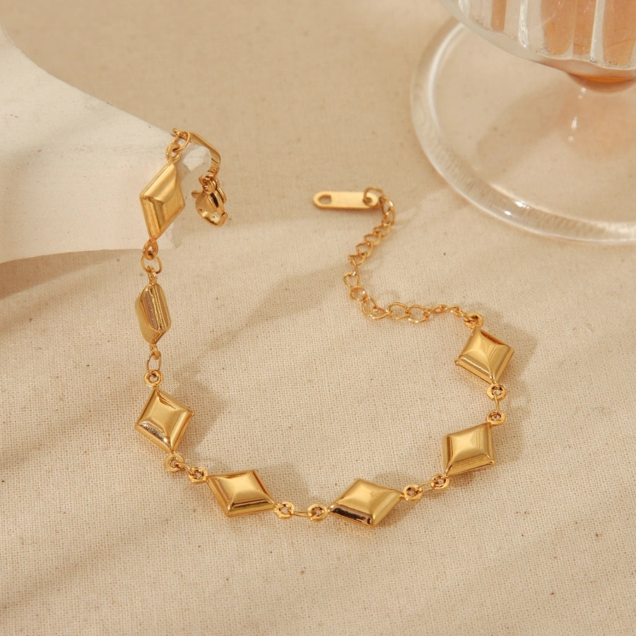 Jewelry Retro Simple Style Geometric Cross 304 Stainless Steel 18K Gold Plated Jewelry Set