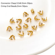 Bag buckle 3.2x 6.3mm positioning buckle 2mm gold