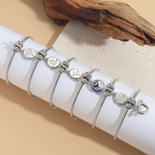 Jewelry Elegant Simple Style Commute Red Heart Copper + Zircon Zircon White Gold Plated Red Heart Bracelets