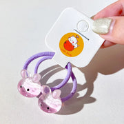 A Pair of Purple Rabbits with Cardboard