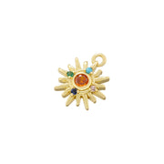 Vd1681 Gold Colorful Crystals Eight Awn Star