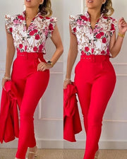 Red Flower Print