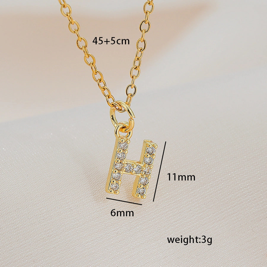 Jewelry Basic Retro Classic Style Letter 304 Stainless Steel Copper Pendant Necklace