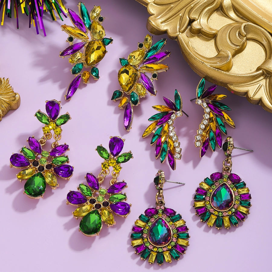 1 Pair Elegant Vintage Style Lady Geometric Alloy Drop Earrings Ear Studs