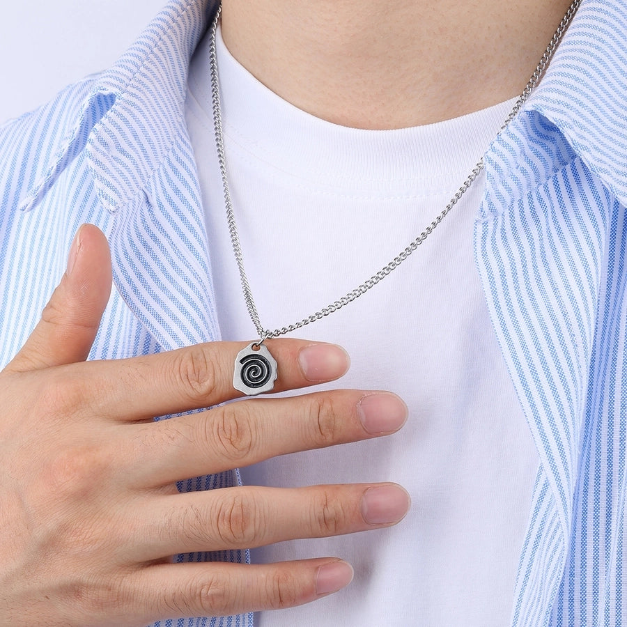 Simple Style Irregular 304 Stainless Steel Men's Pendant Necklace