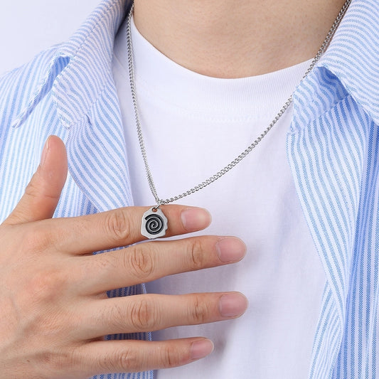 Simple Style Irregular 304 Stainless Steel Men's Pendant Necklace
