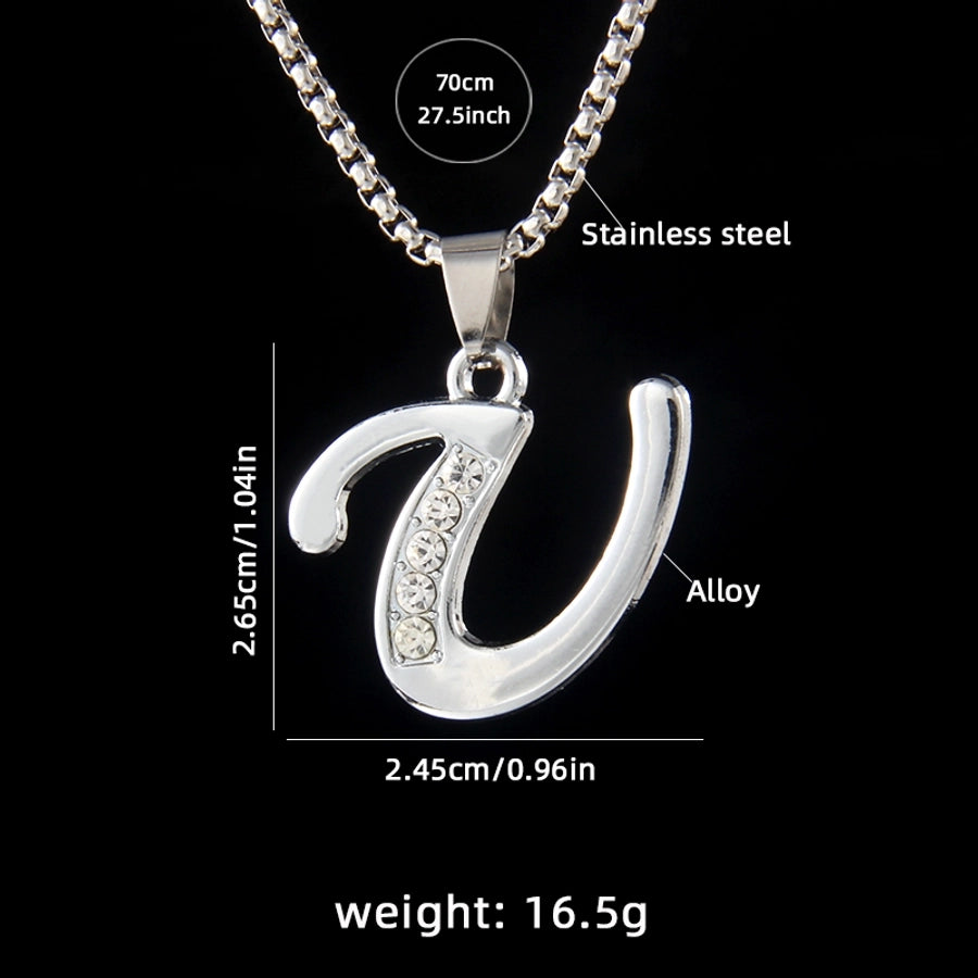 Simple Style letter 201 Stainless Steel Zinc alloy Unisex Pendant Necklace
