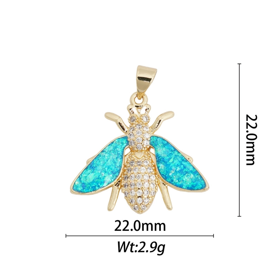 1 Piece Copper Tortoise Insect Pendant