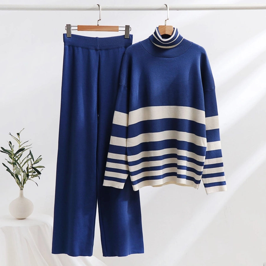 Holiday Women's Simple Style Color Block Mercerized Cotton Colored Cotton Pants Sets Pants Sets