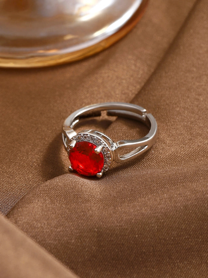 Copper Geometric Adjustable Ring