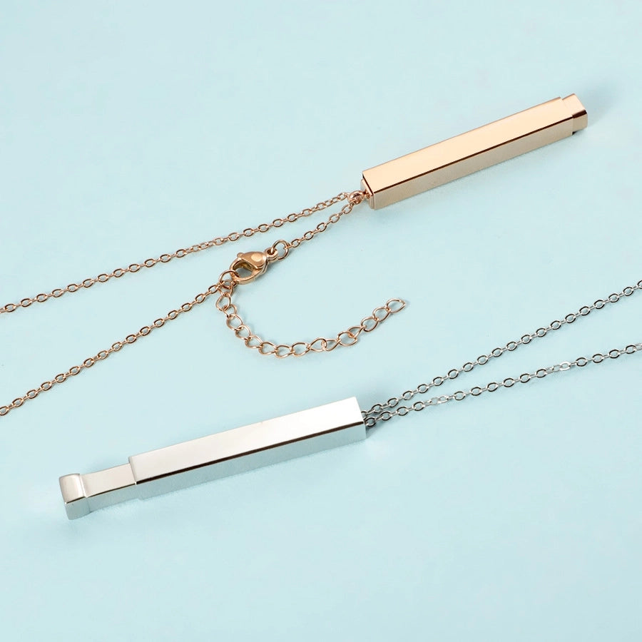 Jewelry Streetwear U Shape 304 Stainless Steel 18K Gold Plated Pendant Necklace