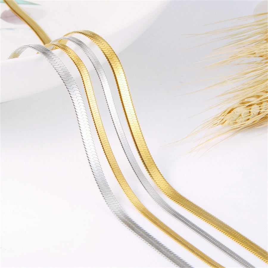 Jewelry Casual Elegant Simple Style Solid Color 304 Stainless Steel 18K Gold Plated Necklace