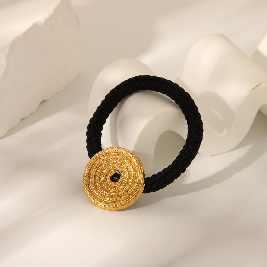 Women's Elegant Cute Circle 304 Stainless Steel Elastic Band Plating Hair Tie