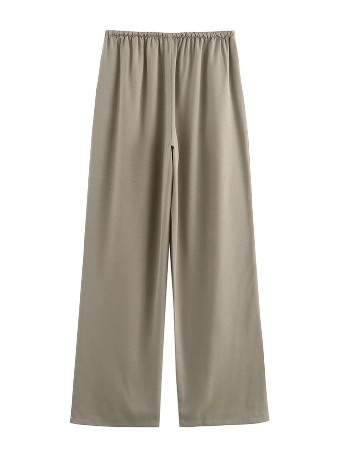 Daily Women's Vacation Simple Style Solid Color Polyester Pants Sets Pants Sets