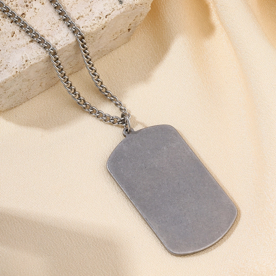 Jewelry Vintage Style Irregular 304 Stainless Steel Pendant Necklace