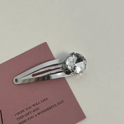 White Rhinestone-Small Flat Circle
