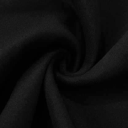 Women's Hip skirt Elegant Halter Neck Contrast Binding Short Sleeve Contrast Binding Above Knee Daily