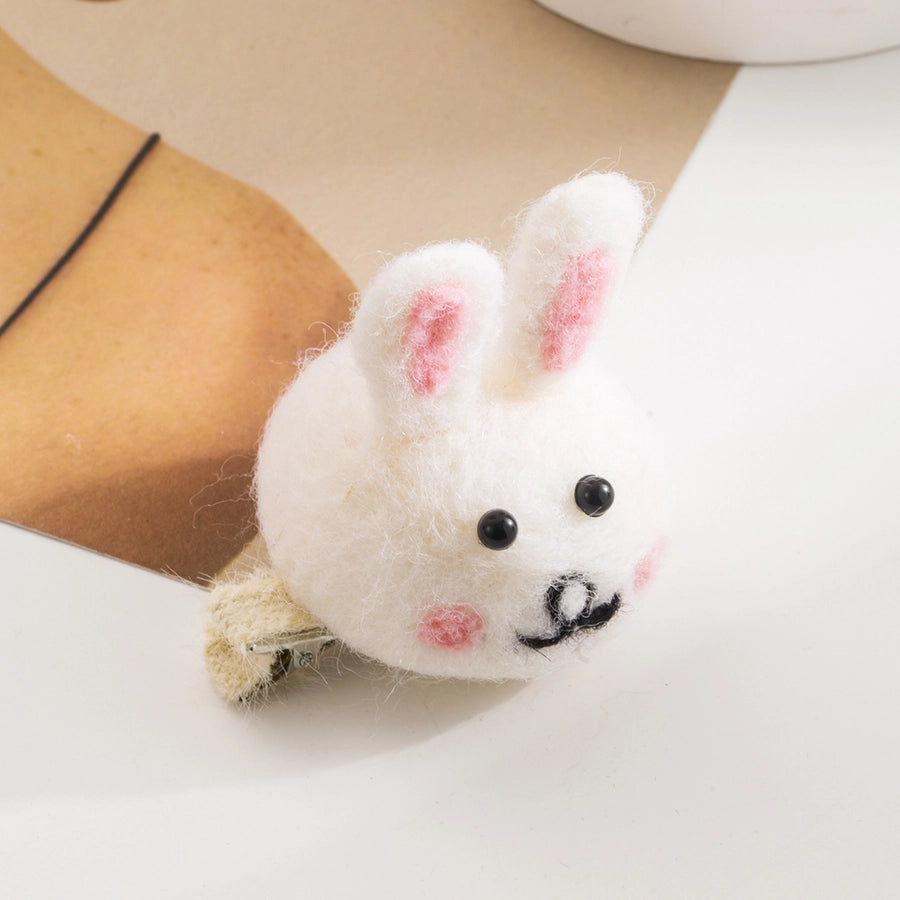 Children Unisex Cute Animal Star Cherry Cashmere Hair Clip