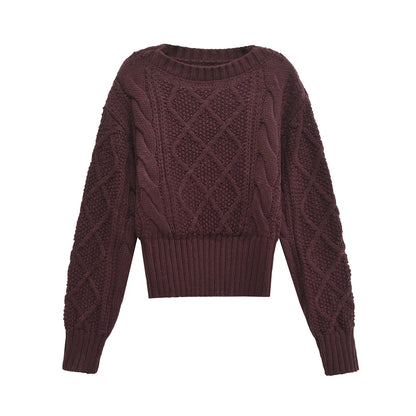 Women's Sweater Long Sleeve Sweaters & Cardigans Simple Style Solid Color