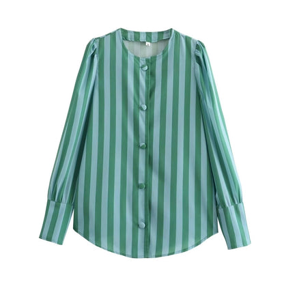 Women's Blouse Long Sleeve Blouses Vacation Simple Style Multicolor