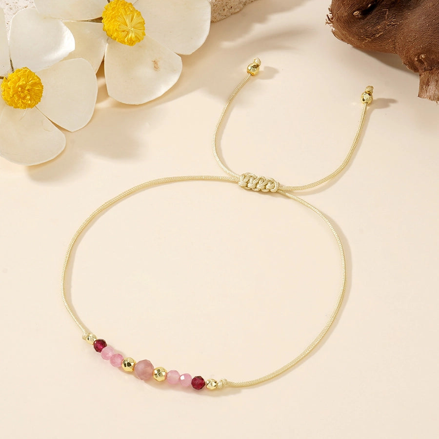 Casual Geometric Labradorite rope Woven Chain String Bracelets