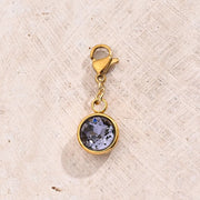 Light Purple Lucky Stone Lobster Buckle Pendant (Gold)