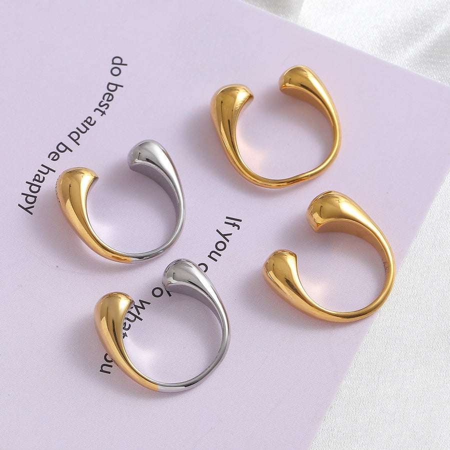 Jewelry Simple Style Commute Geometric 304 Stainless Steel Open Rings