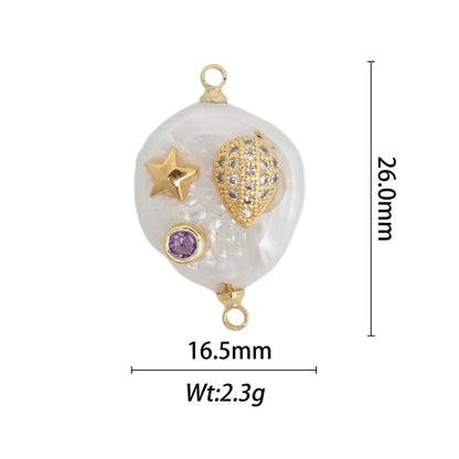 1 Piece Copper Geometric Devil's Eye Star Pendant