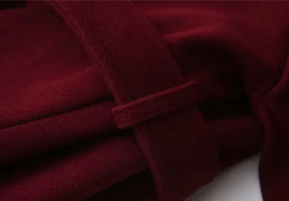 Women's Preppy Style Solid Color Coat Woolen Coat