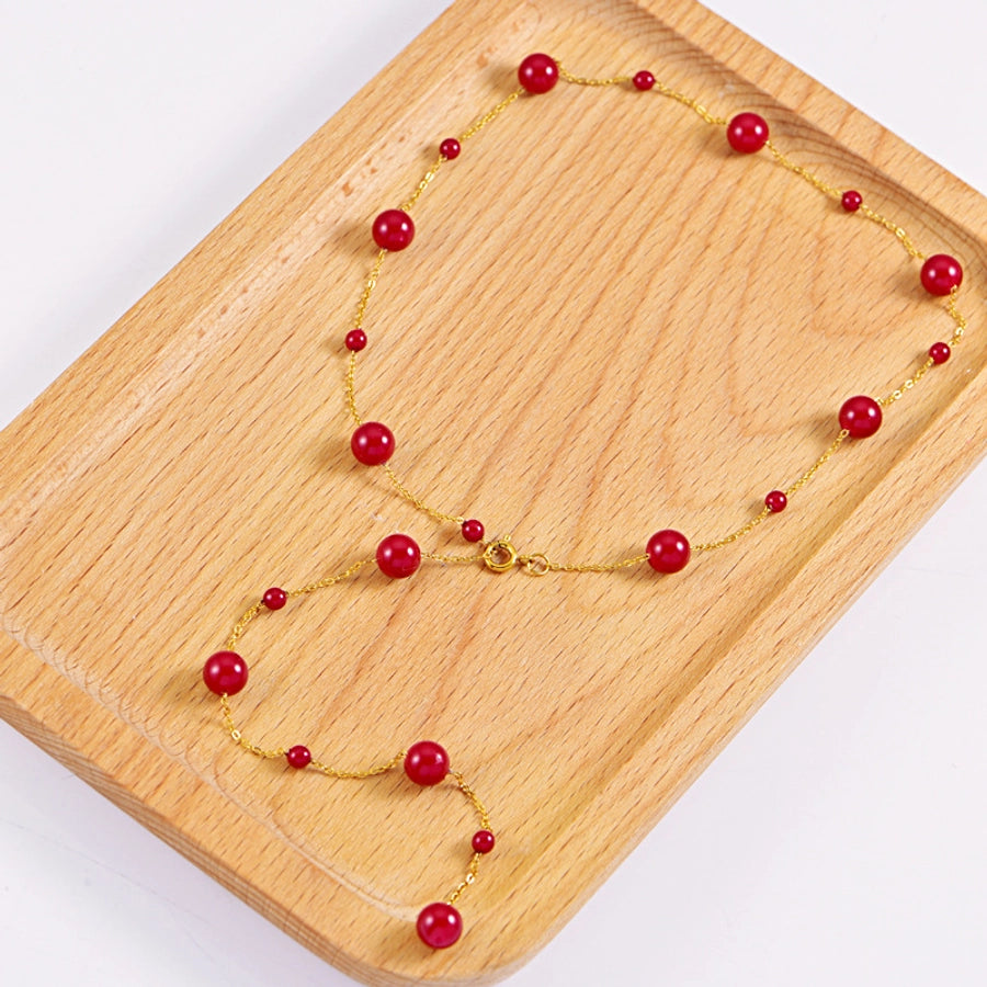 Jewelry Elegant Streetwear Round 304 Stainless Steel Plating Pendant Necklace