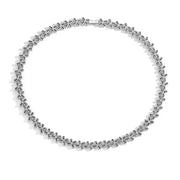White Gold Color Black Diamond Necklace