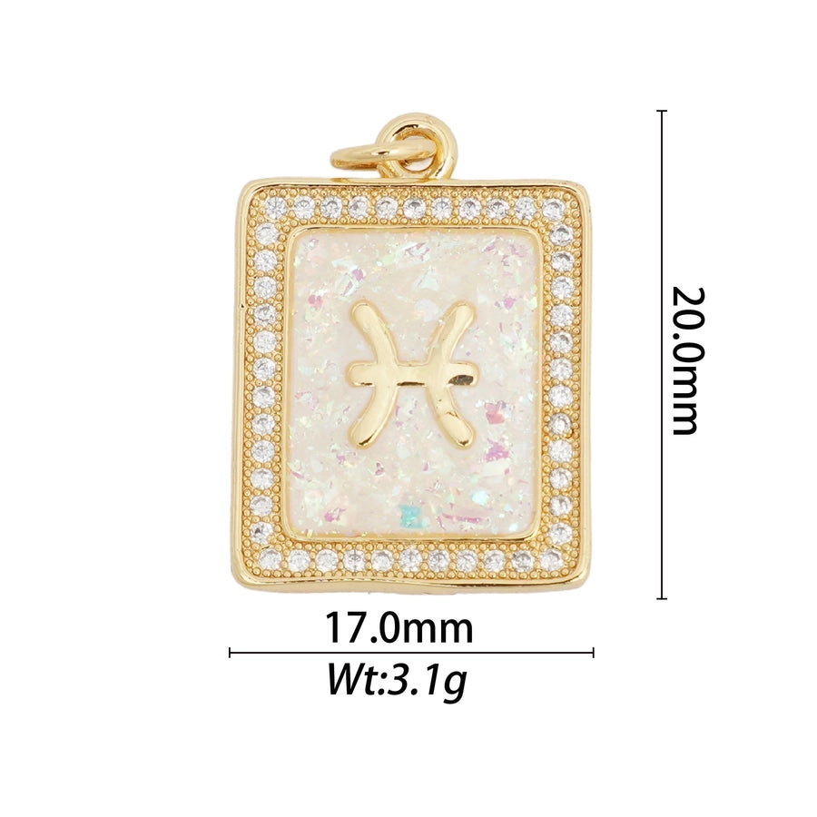 1 Piece Copper Constellation Pendant