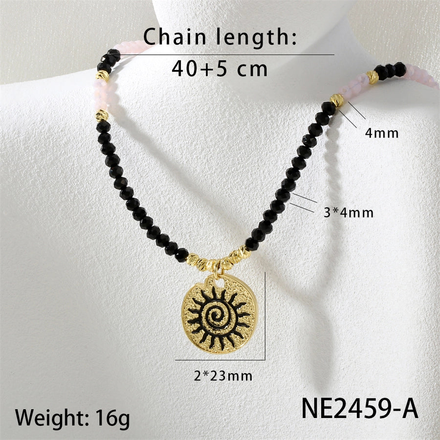 IG Style Sun Glass Copper Beaded Chain Beaded Necklaces