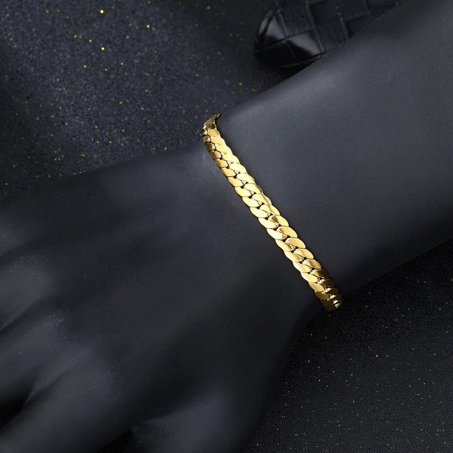 Classic Style Solid Color 304 Stainless Steel  Bracelets In Bulk Stainless Steel Bracelets