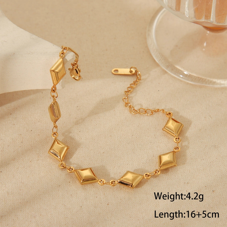 Jewelry Retro Simple Style Geometric Cross 304 Stainless Steel 18K Gold Plated Jewelry Set