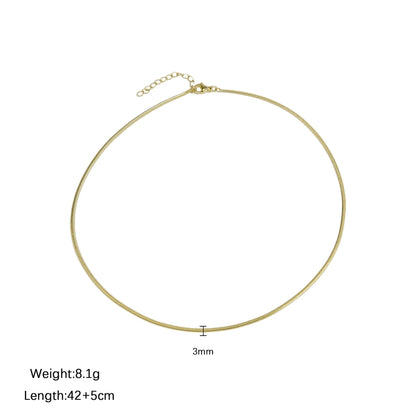 Brass snake chain Plating Geometric Necklace