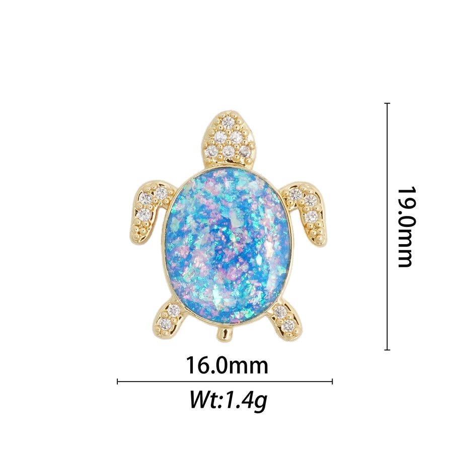 1 Piece Copper Tortoise Insect Pendant