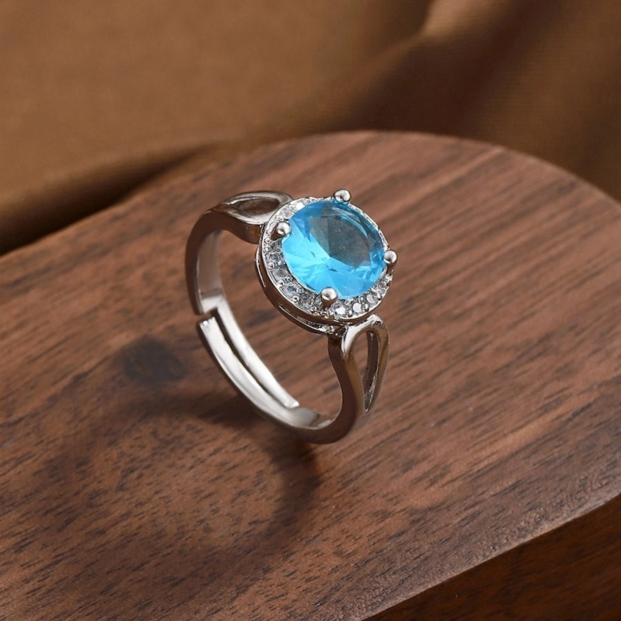 Copper Geometric Adjustable Ring