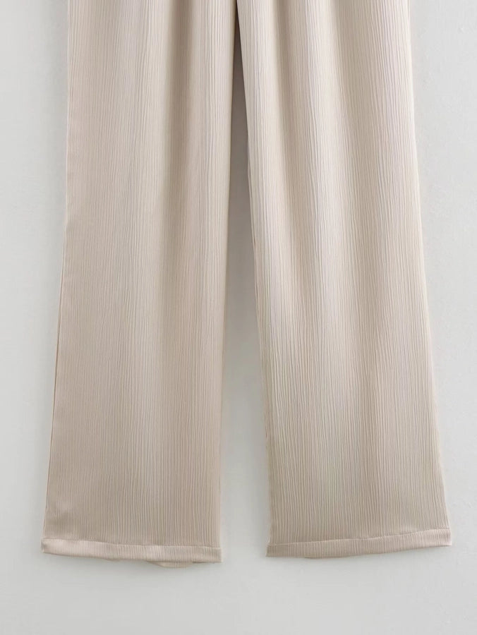 Daily Women's British Style Solid Color Polyester Pants Sets Pants Sets