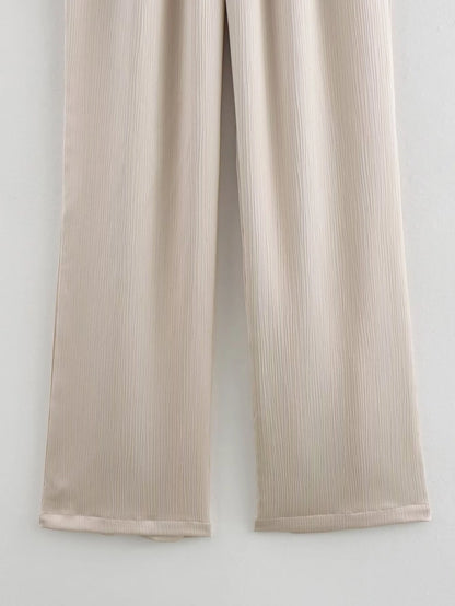Daily Women's British Style Solid Color Polyester Pants Sets Pants Sets