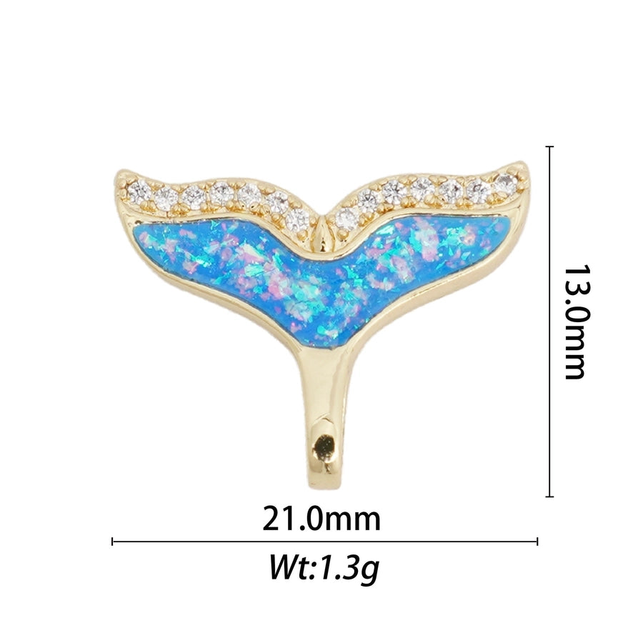 1 Piece Copper Butterfly Fish Tail Pendant
