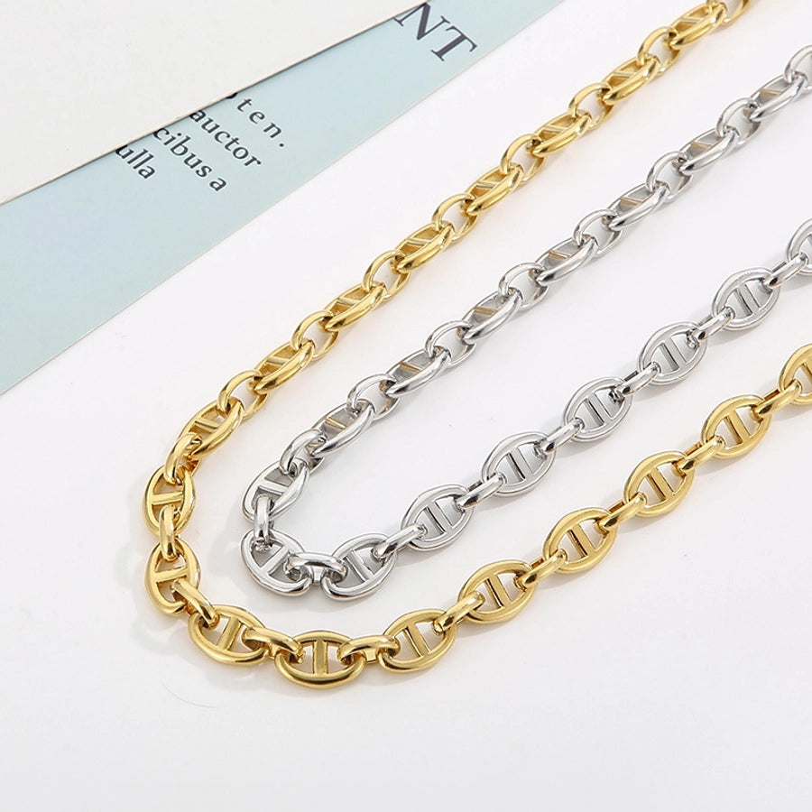 Jewelry Elegant Square Heart Shape 304 Stainless Steel 18K Gold Plated Enamel Necklace