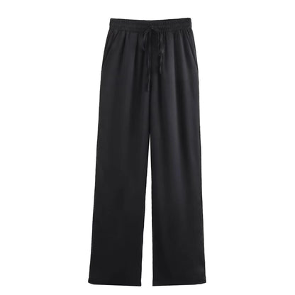 Daily Women's British Style Solid Color Polyester Pants Sets Pants Sets