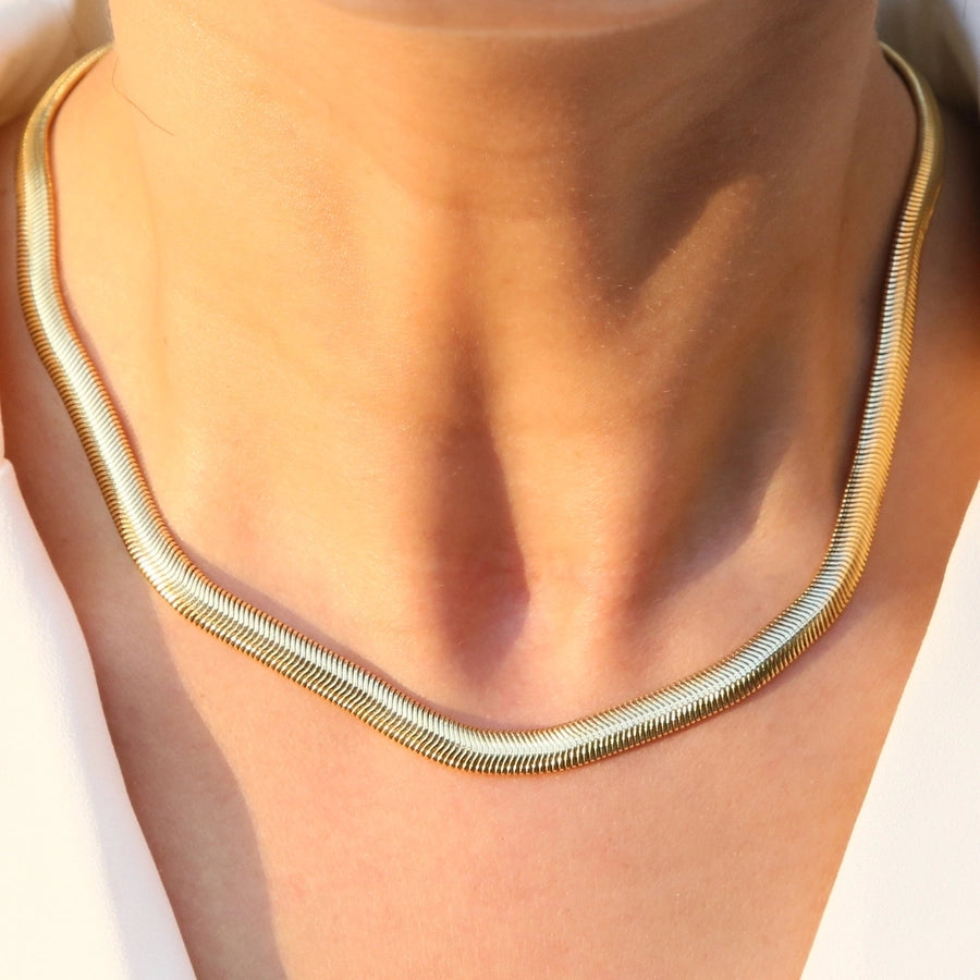 Brass snake chain Plating Geometric Necklace