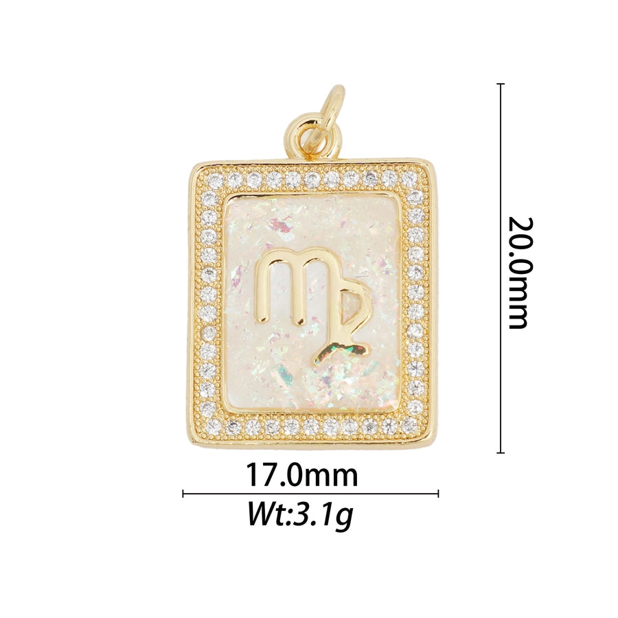1 Piece Copper Constellation Pendant