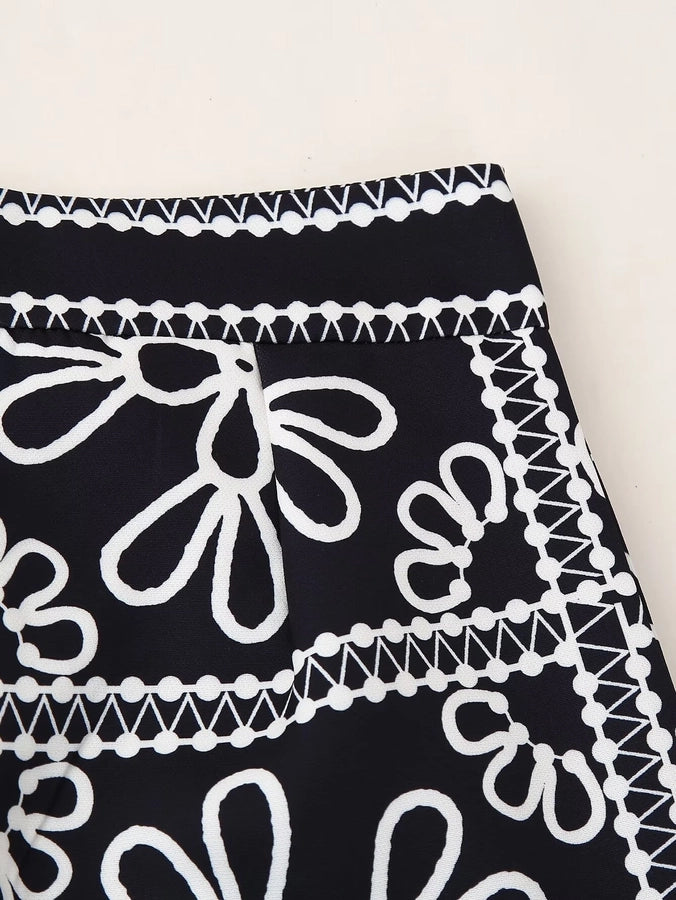 Daily Women's Streetwear Printing Polyester Printing Shorts Sets Shorts Sets