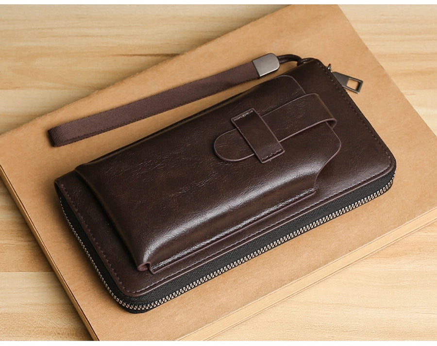 Men's wallet long new wallet multi-card wallet men's business zipper multi-functional mobile phone bag  direct sales