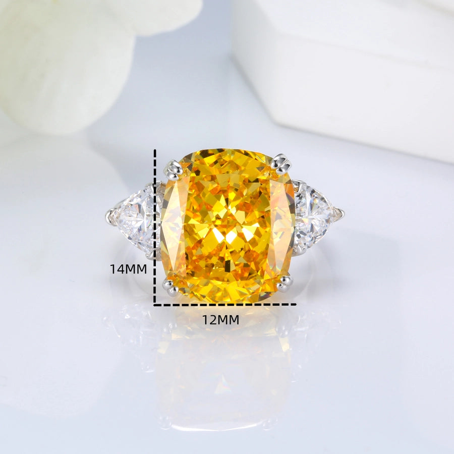 White Gold Plated Platinum Plated Rhodium Plated Sterling Silver Zircon Oval Rings