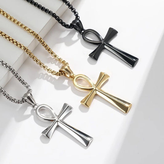 Simple Style Cross Alloy Belcher Chain Pendant Necklaces