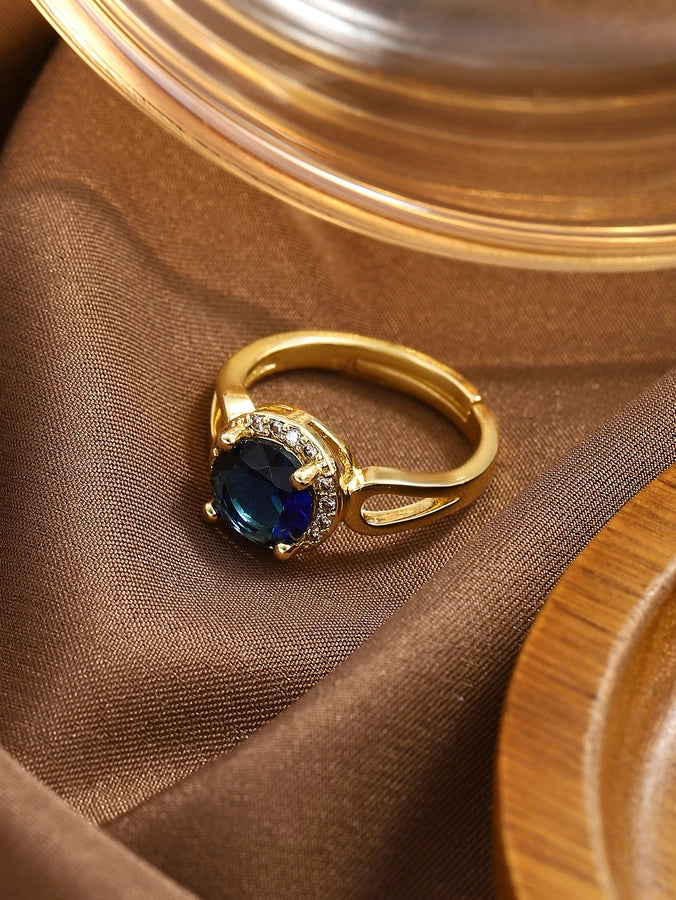 Copper Geometric Adjustable Ring